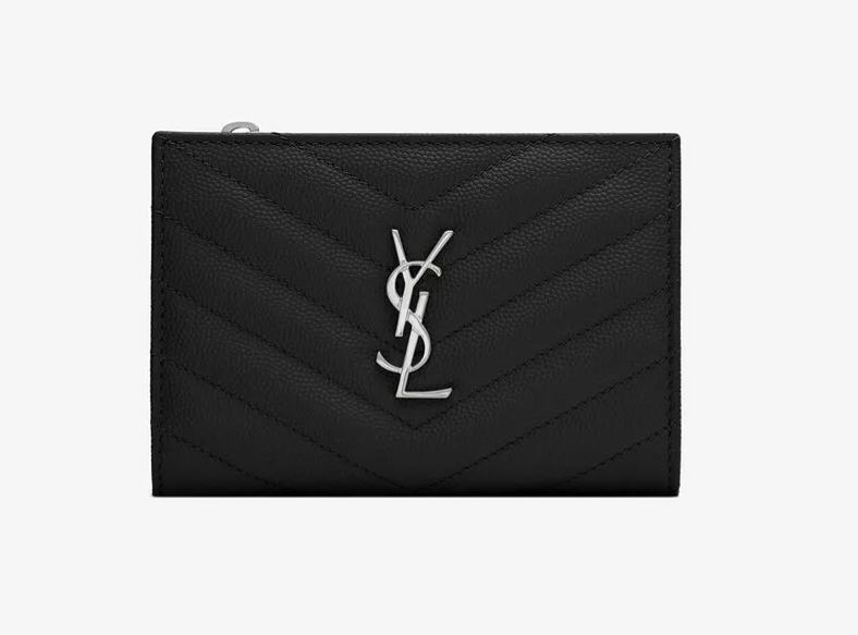 《新作限定♪めっちゃ便利♡》MONOGRAMキルティンググレインエンボスレザージッパー二つ折り財布