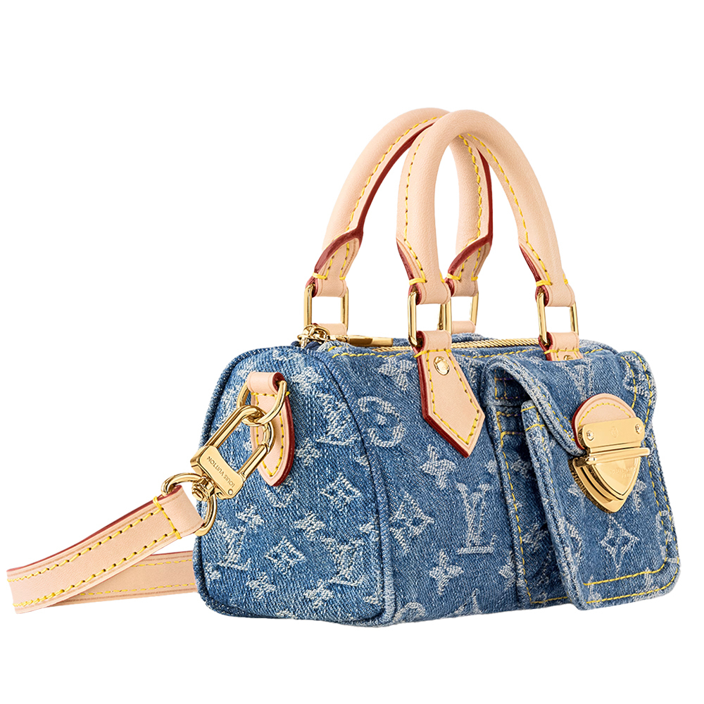 《デニムブルー》Louis Vuitton★ナノスピーディ M82950
