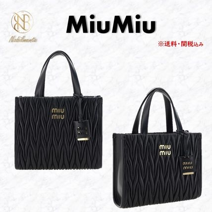 ＊新作＊ MiuMiu マテラッセレザー トートバッグ ブラック