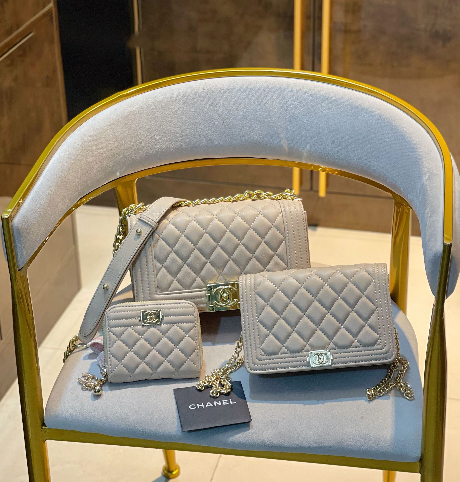 【CHANEL】定番人気♪ ミニ マトラッセ☆CHANEL☆Mini Flap Bag3点セット お得