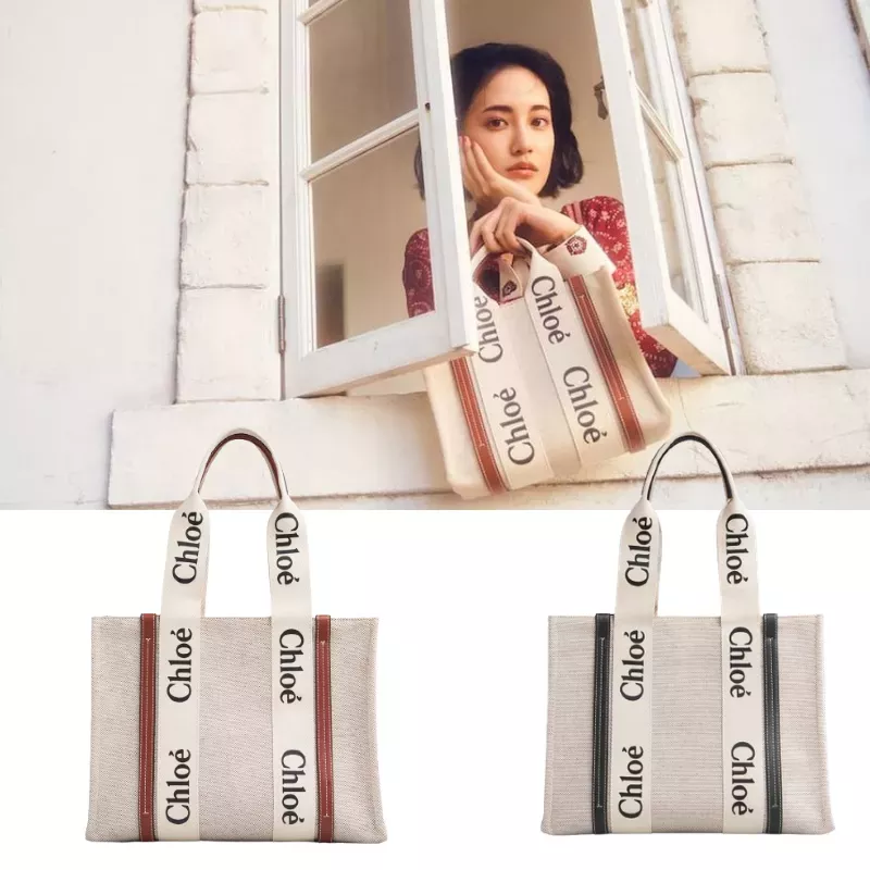 【クロエ】大人気 ★ WOODY ラージトートバッグ 全2色