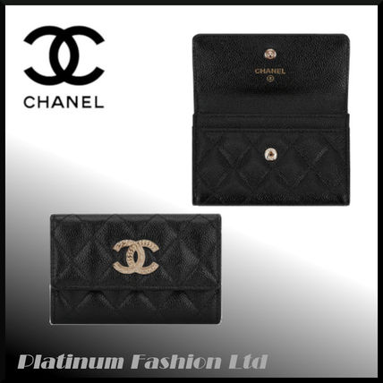 完売間近★送料無料【CHANEL】フラップ カードホルダー ブラック