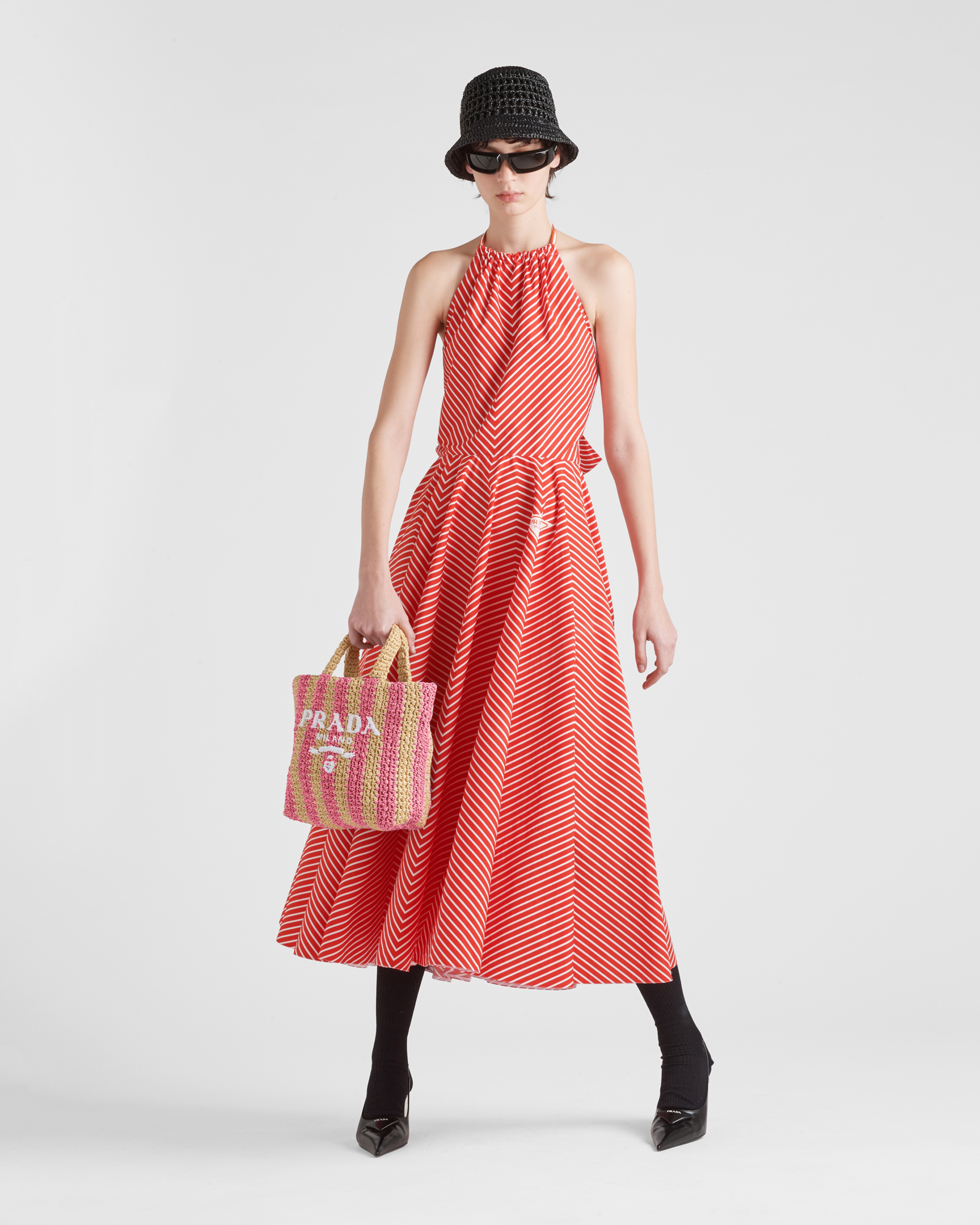 【prada】ココナッツファイバートランペットトートバッグ