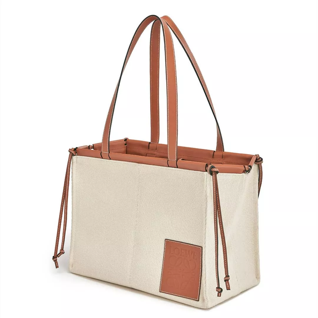 【LOEWE】ロエベ クッショントート スモール キャンバス＆カーフ