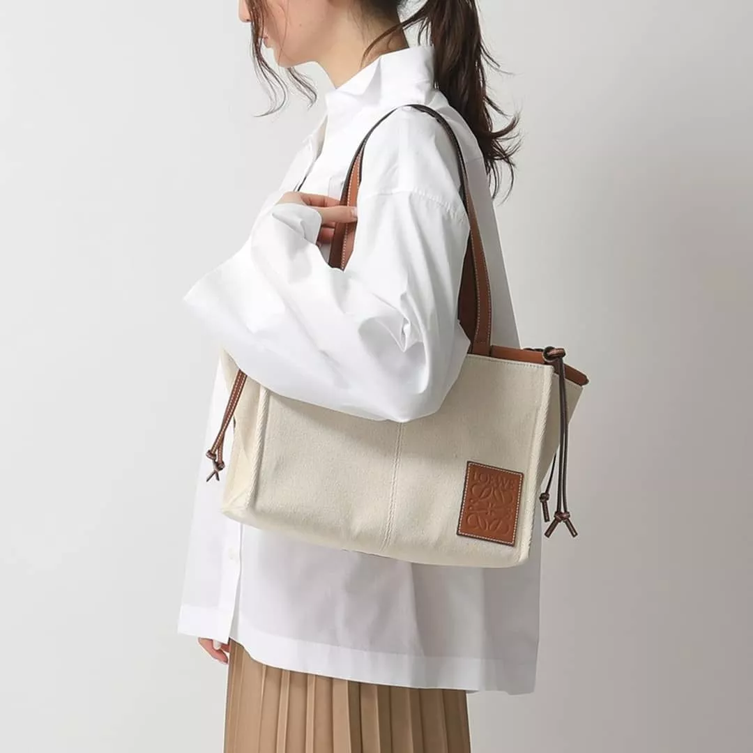 【LOEWE】ロエベ クッショントート スモール キャンバス＆カーフ
