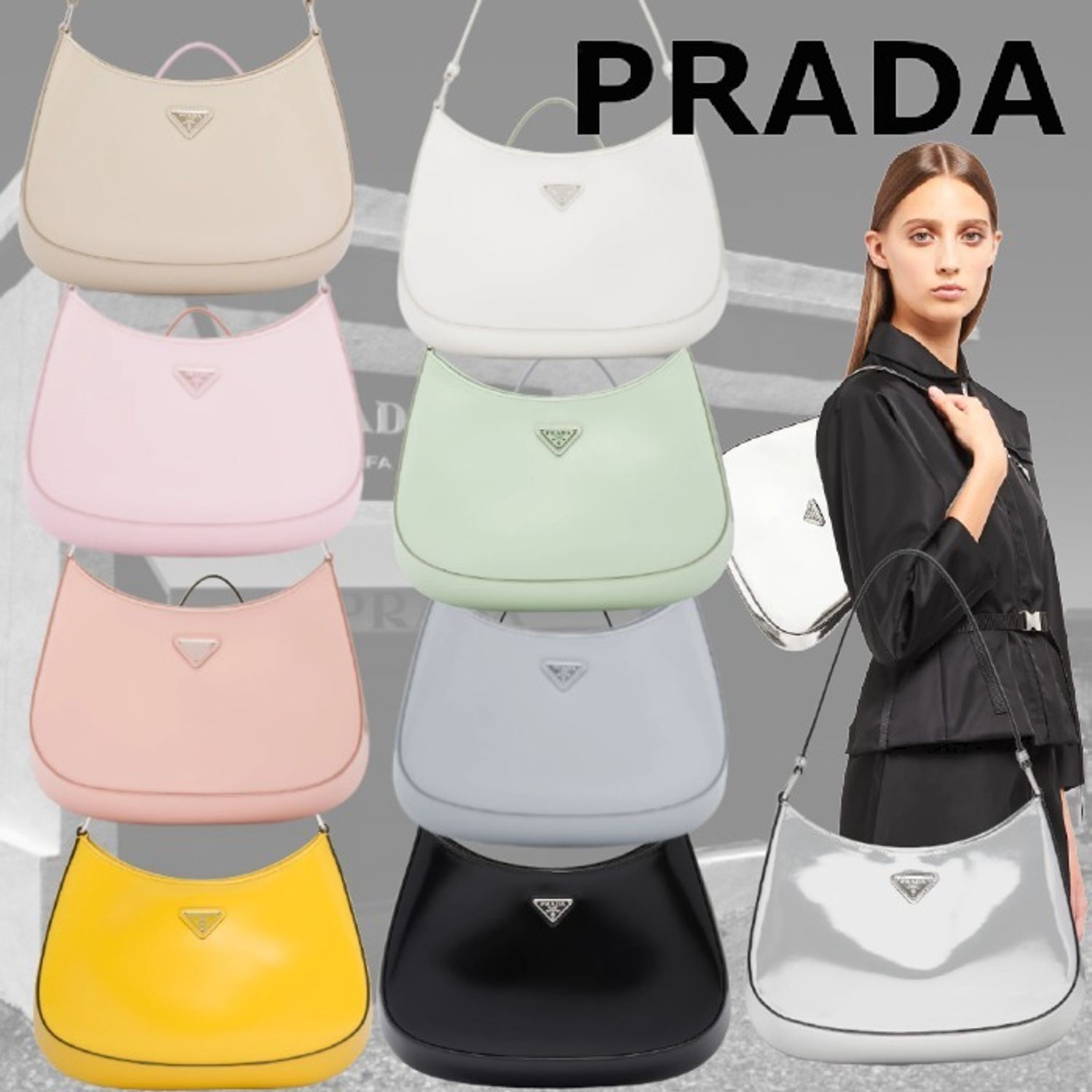☆大人気☆ プラダ クレオ ブラッシュドレザー ショルダーバッグ