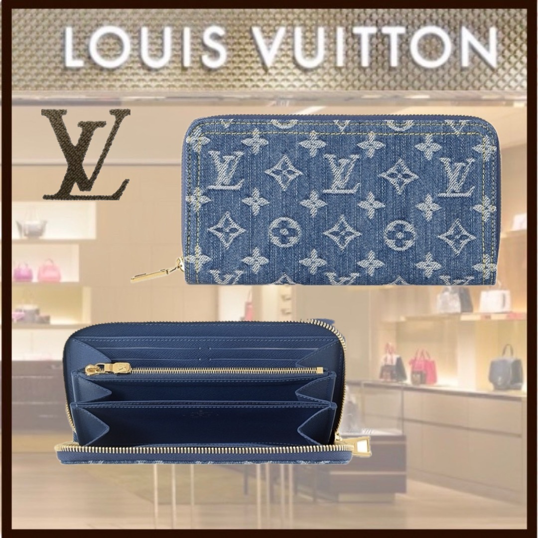 Louis Vuitton ★ ギフト◎ 長財布 ジッピーウォレット デニム M82959
