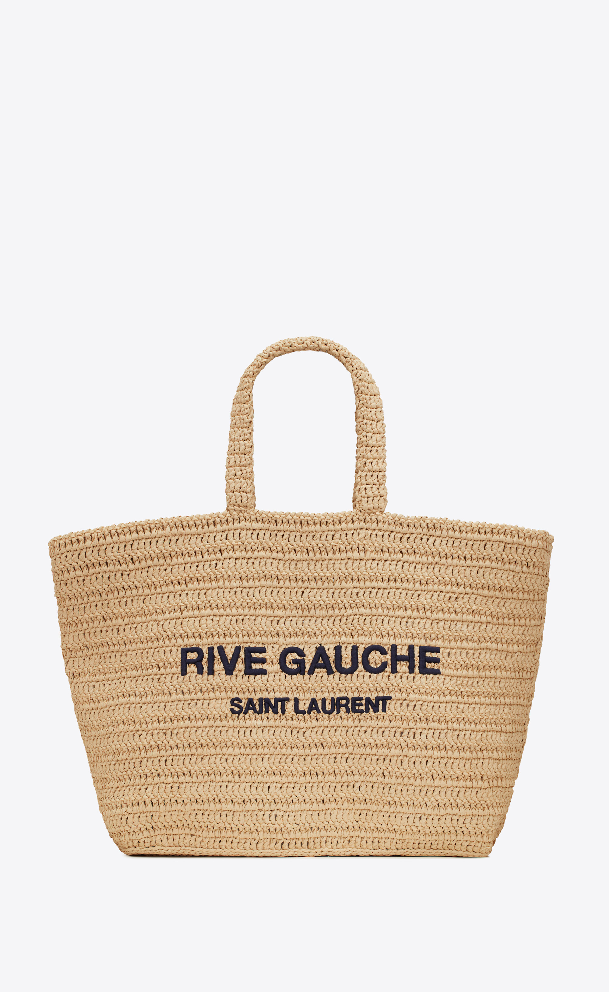 【YSL】RIVE GAUCHE草を模したフック編みの柔らかいトートバッグ