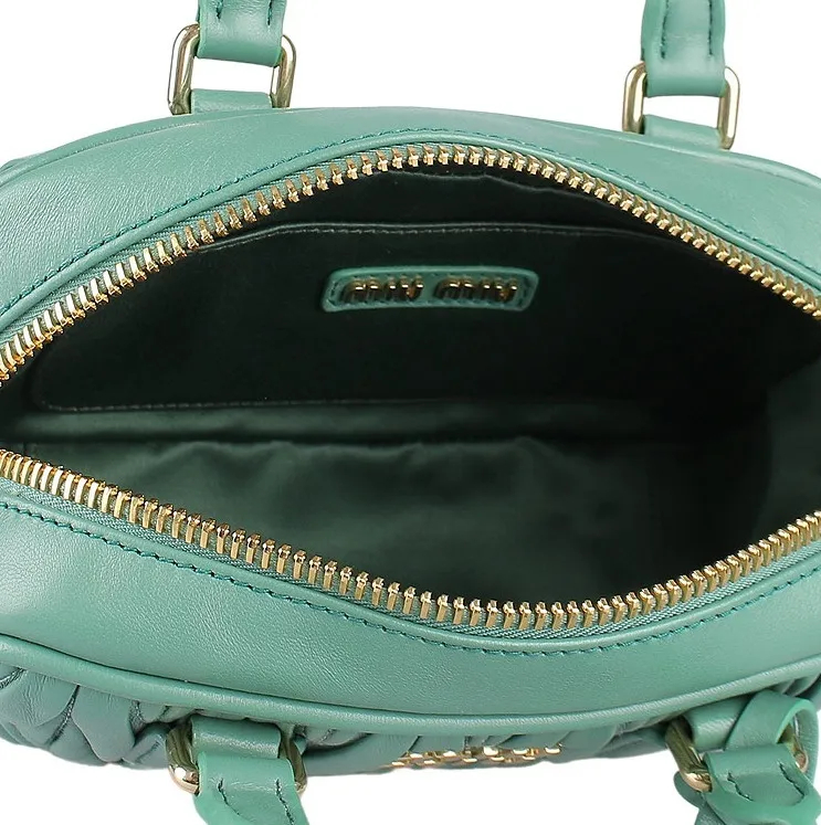 ★関税込★MIU MIU★レザー トップハンドル バッグ★グリーン