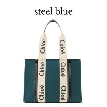 大人気☆Chloe☆「WOODY」リサイクルフェルト ミディアムトート