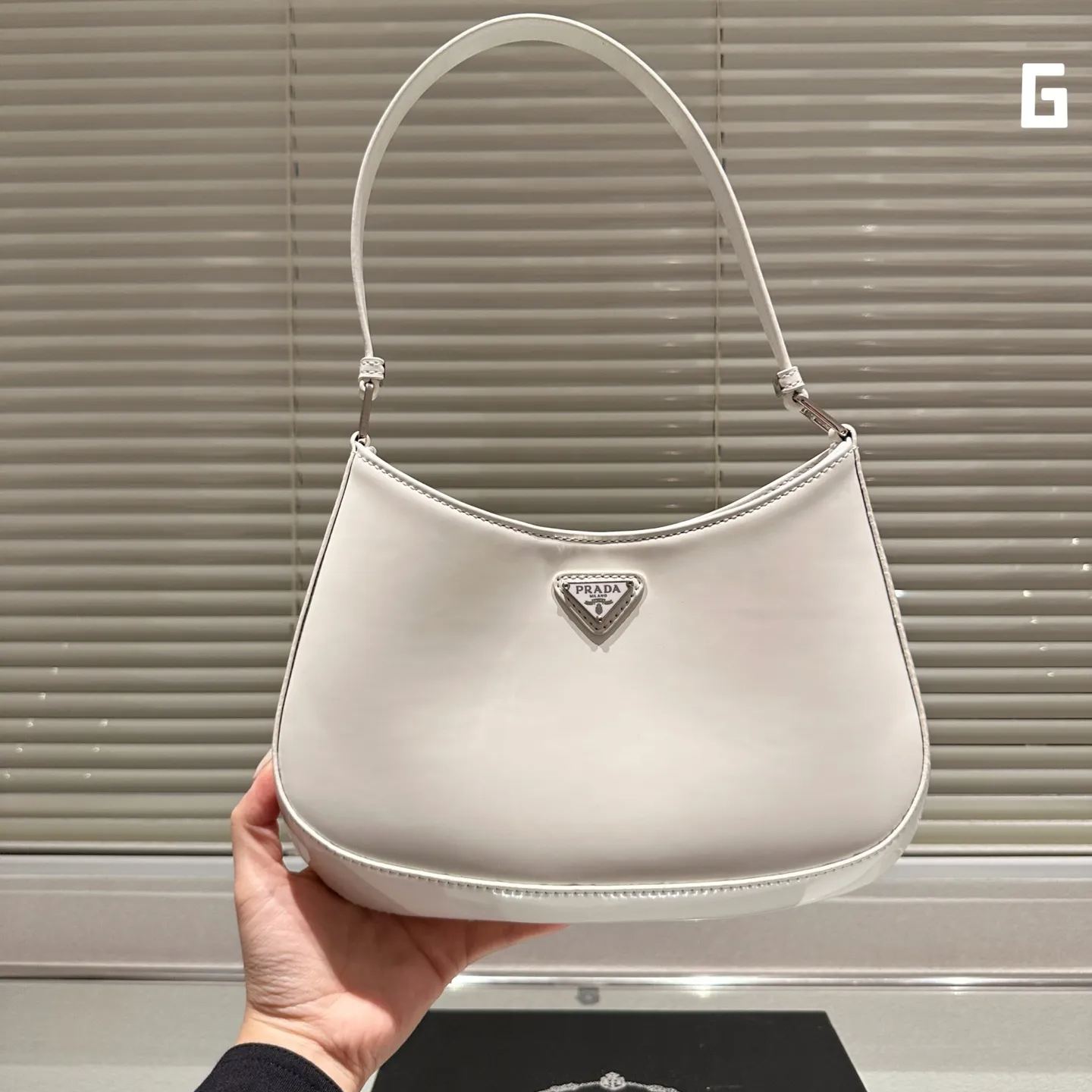 PR2611 PRADA CLEO BRUSHED LEATHER SHOULDER BAG