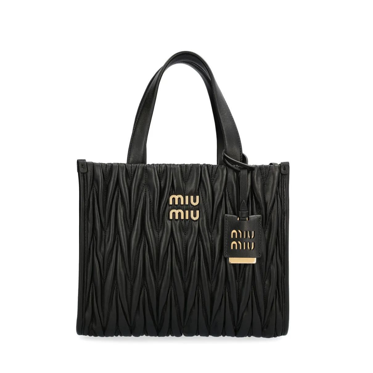 ＊新作＊ MiuMiu マテラッセレザー トートバッグ ブラック