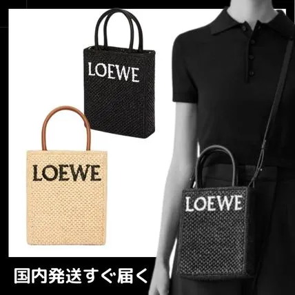 【loewe】すぐ届く☆新作☆loewe☆ラフィアトートバッグ