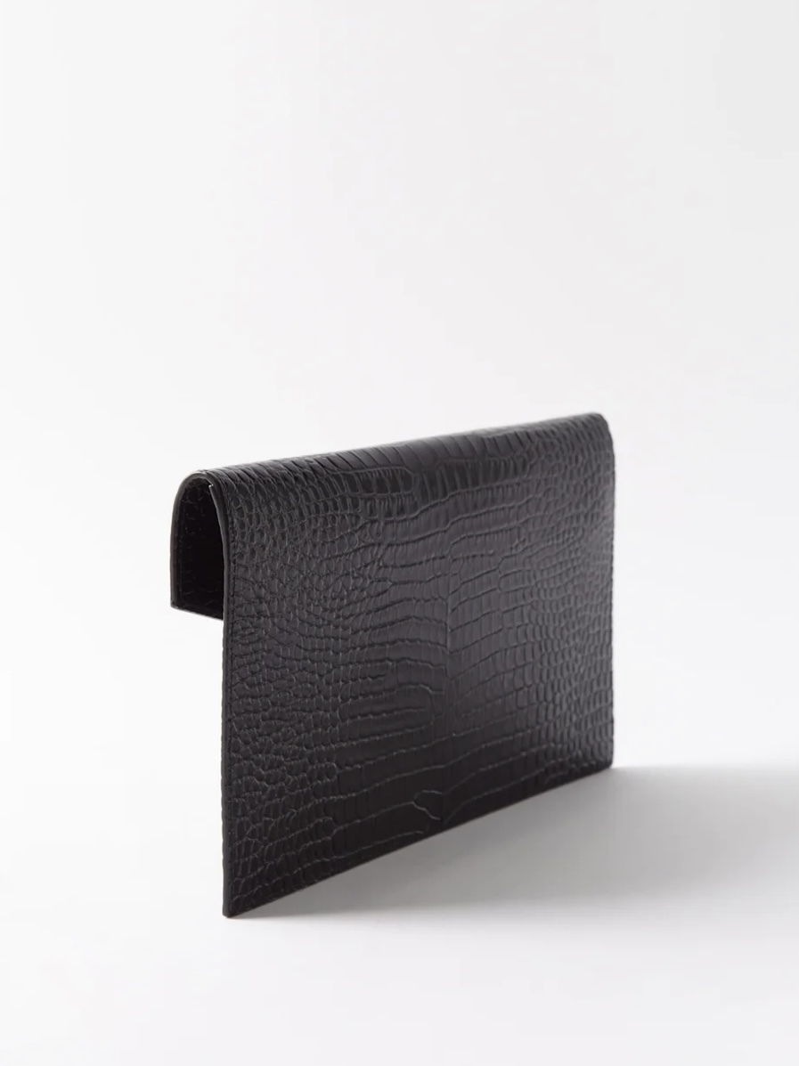 ☆SAINT LAURENT☆関税込♪日本未入荷♪Uptown クロコ クラッチ