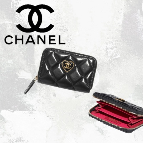 かわいいハートロゴ☆【CHANEL】ジップ コインパース