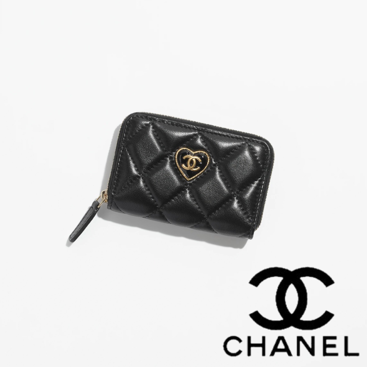 かわいいハートロゴ☆【CHANEL】ジップ コインパース