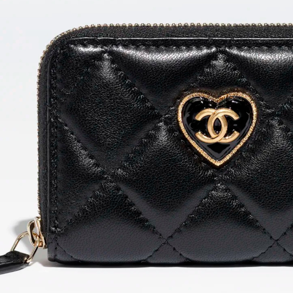 かわいいハートロゴ☆【CHANEL】ジップ コインパース