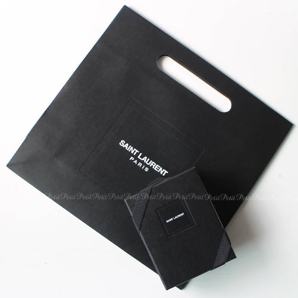 国内発サンローラン☆YSL金ロゴ★お札も入る手のひらミニ財布