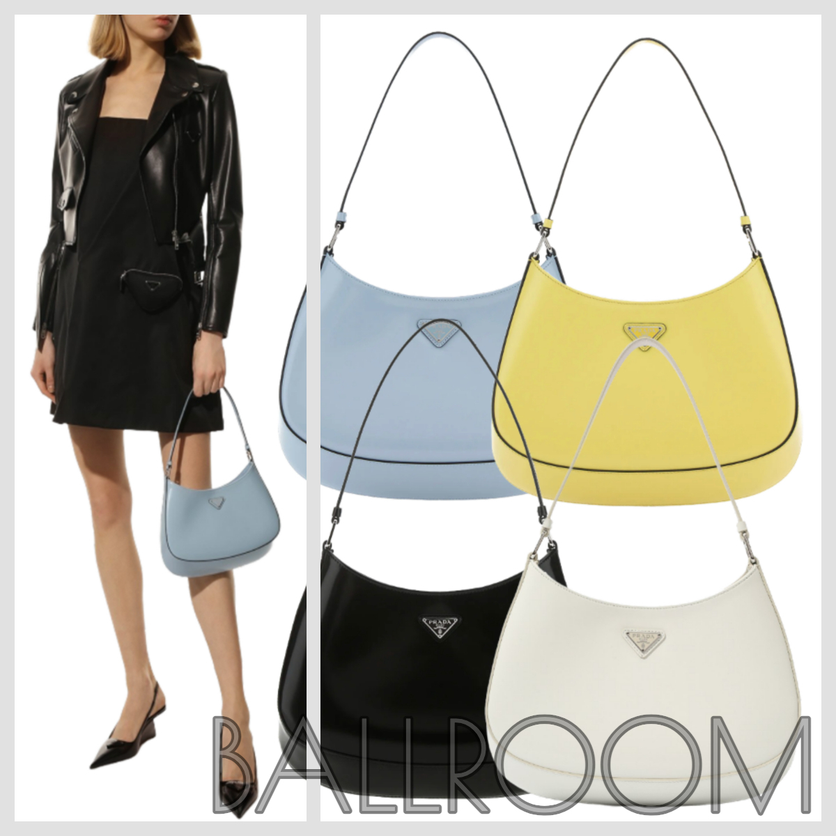 PR2611 PRADA CLEO BRUSHED LEATHER SHOULDER BAG