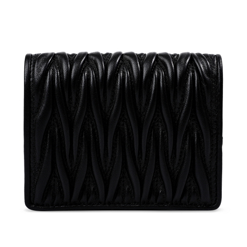 ★関税込★MIUMIU ミュウミュウ マテラッセ レザー 二つ折り財布