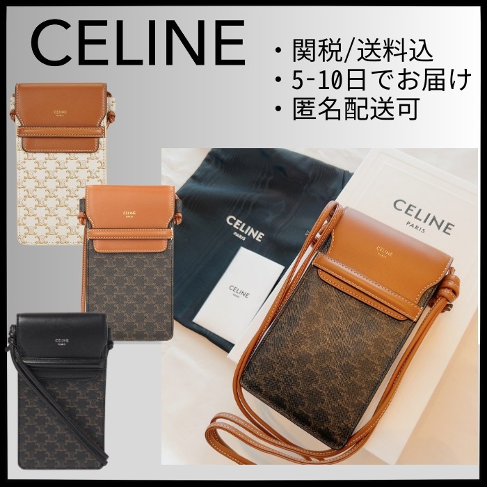 関税/送料込◆コーティングキャンバス フォンポーチ