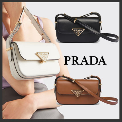 【PRADA】トライアングルロゴ レザーショルダーバッグ 23/24AW