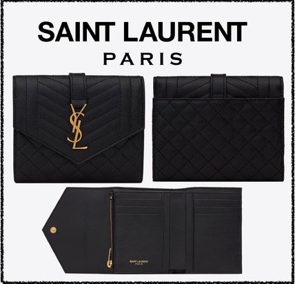 ★Saint Laurent★ ミックスマテラッセ コンパクトウォレット 黒