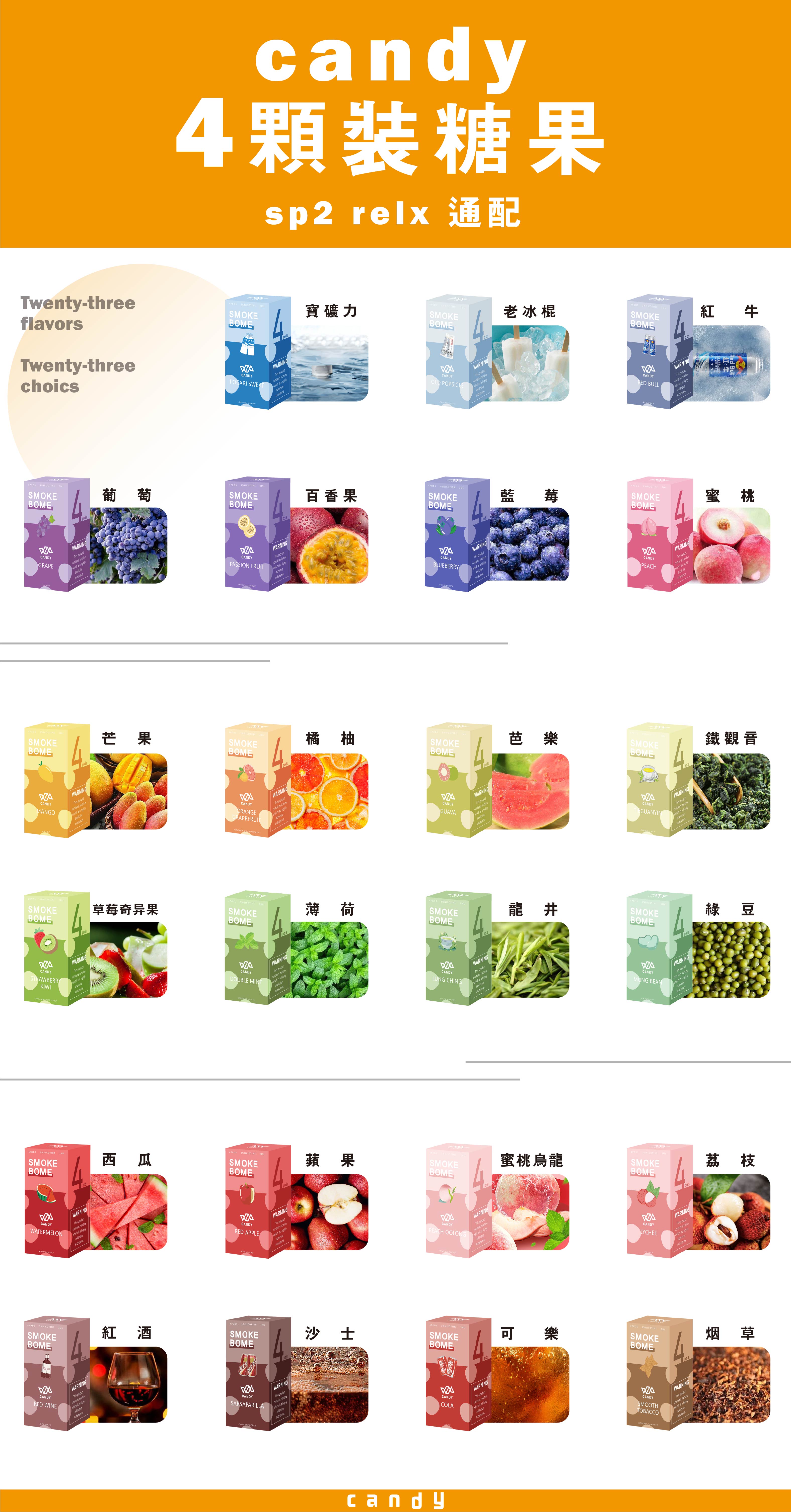 【Candy四顆裝煙彈】4顆盒裝/通用悅刻一代/SP2S/殺小/Troy主機