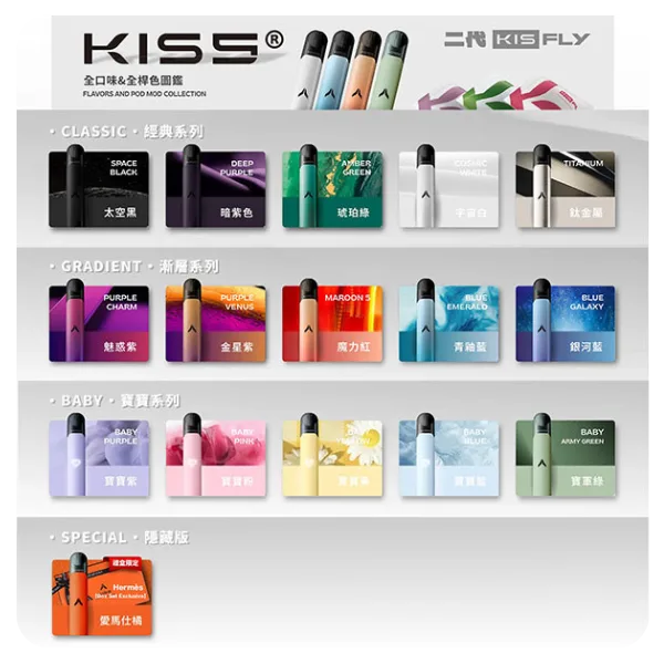 KIS5電子煙主機 | 適配 Kis5 五代煙彈/不適配一代主機 · 15 色可選