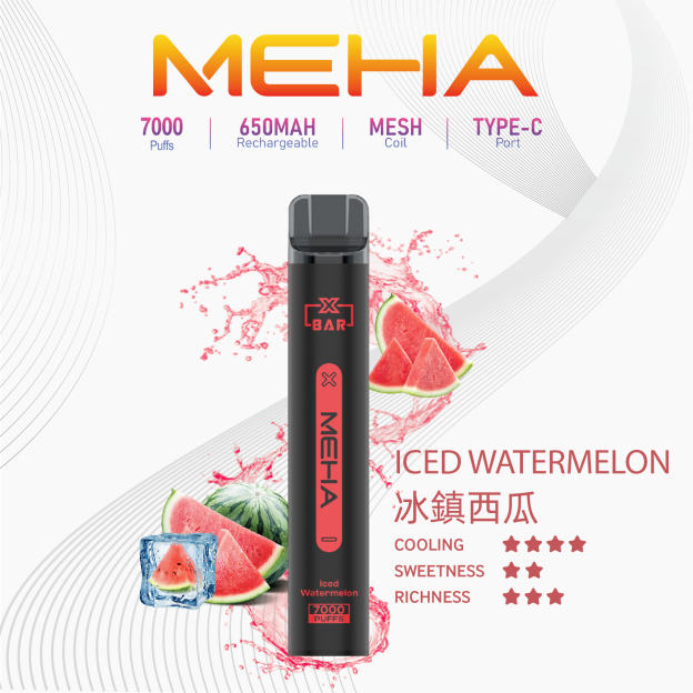 Meha 魅嗨7000口一次性電子煙 | 台灣現貨抛棄式 16種口味