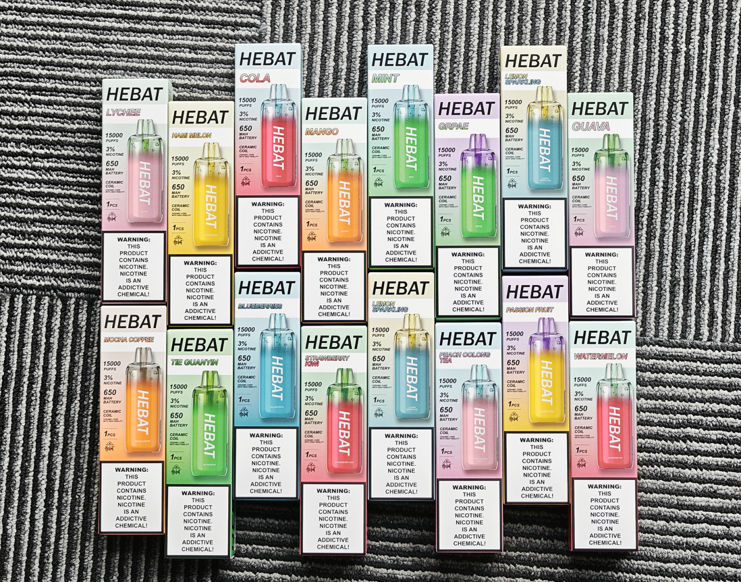 Hebat喜貝15K抛棄式 15000口一次性電子煙 | 16種口味*大口數