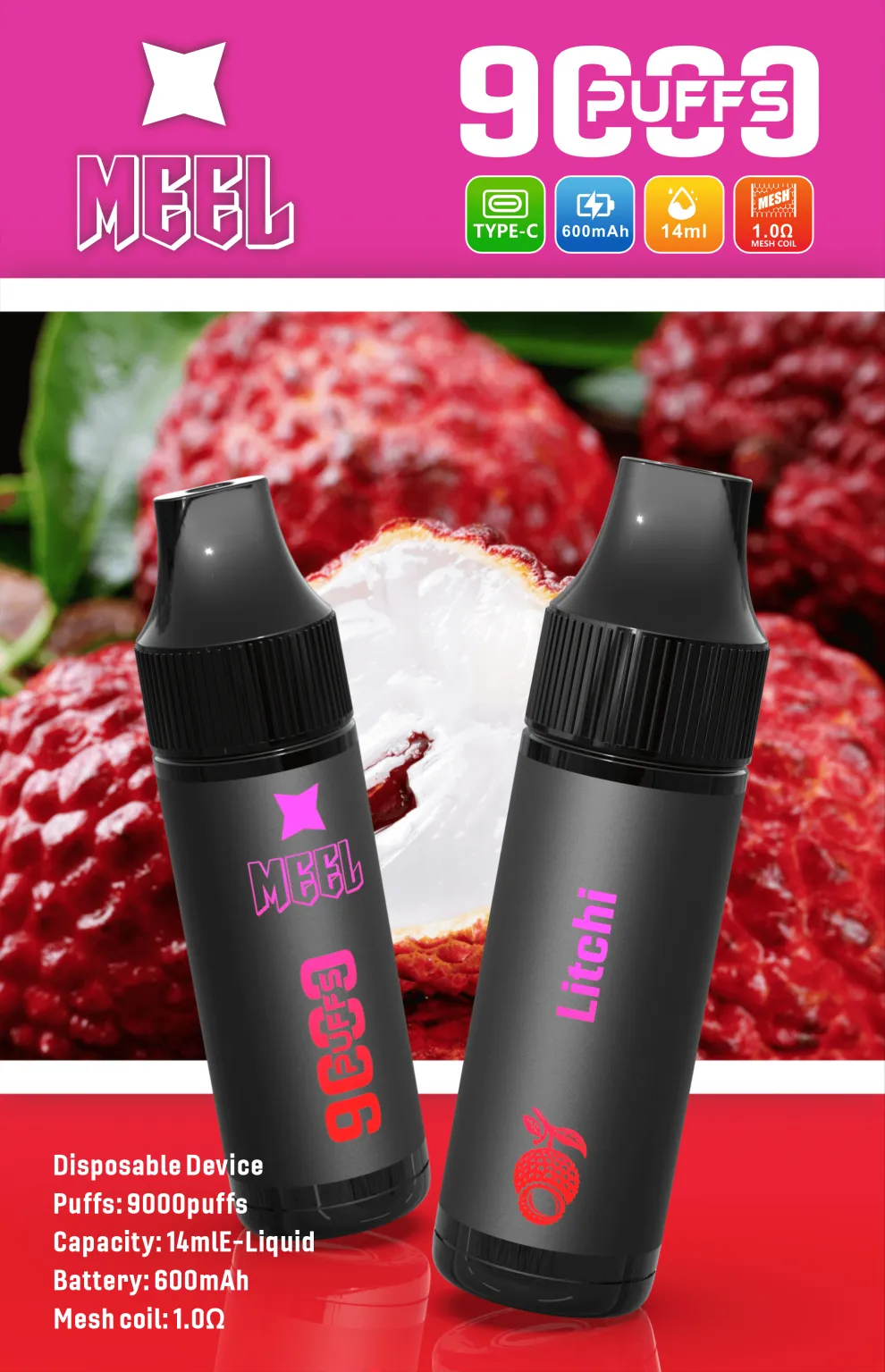MEEL 9000口 可充電抛棄式電子煙/一次性霧化棒