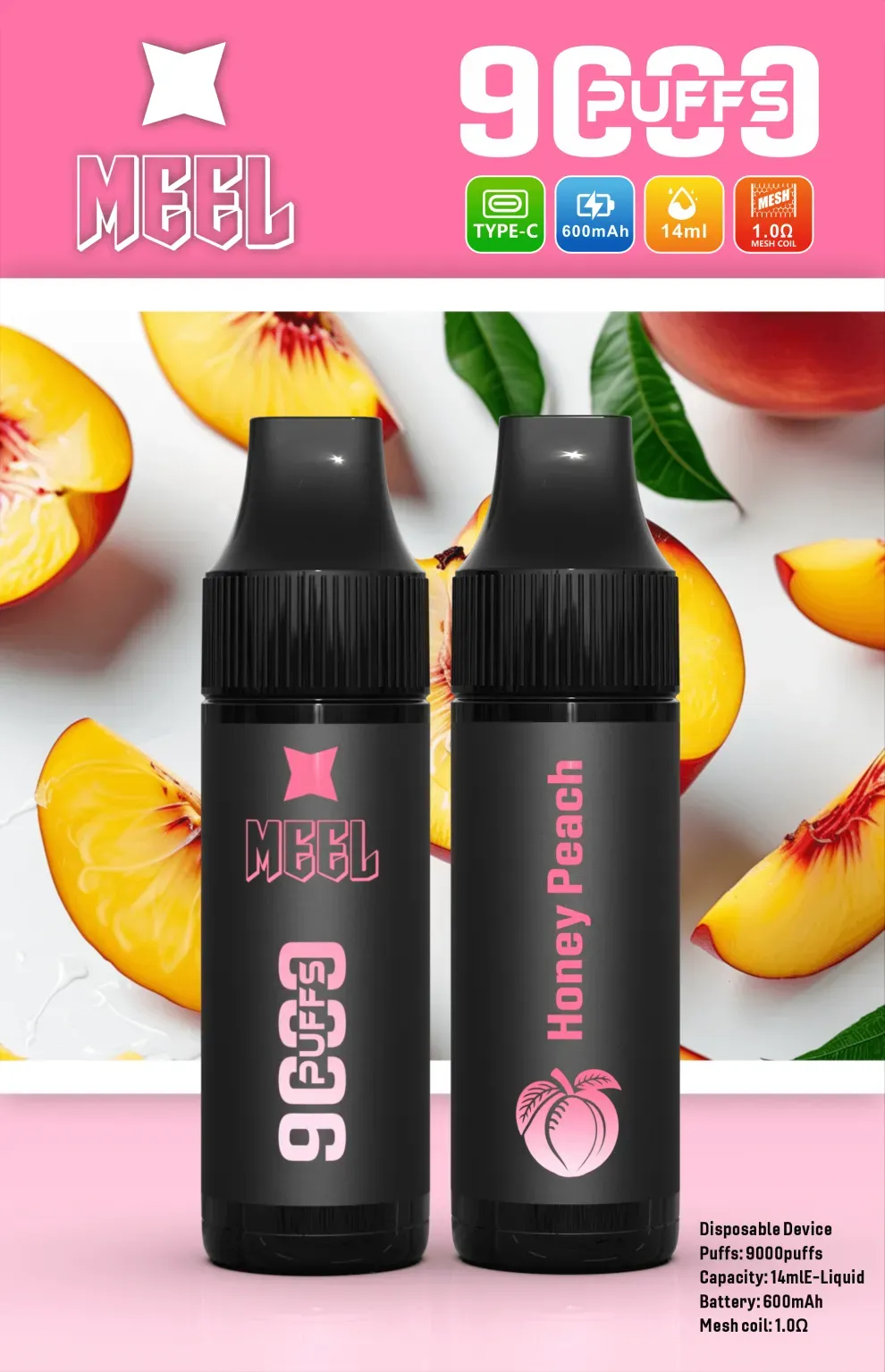 MEEL 9000口 可充電抛棄式電子煙/一次性霧化棒