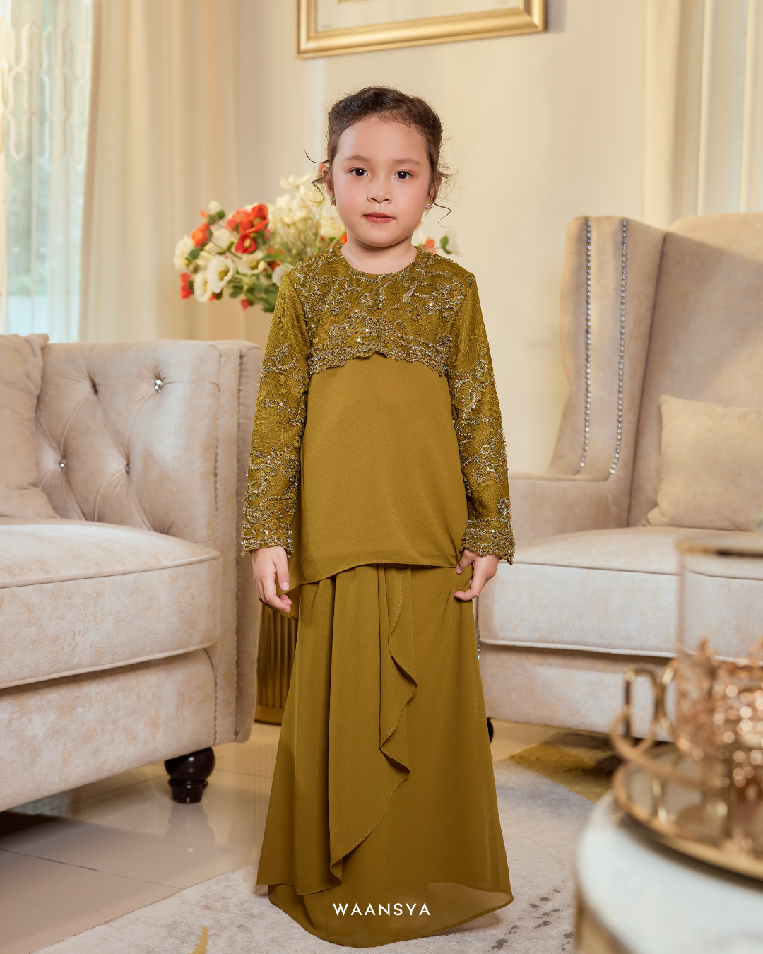 Eleanor Kids in Light Olive