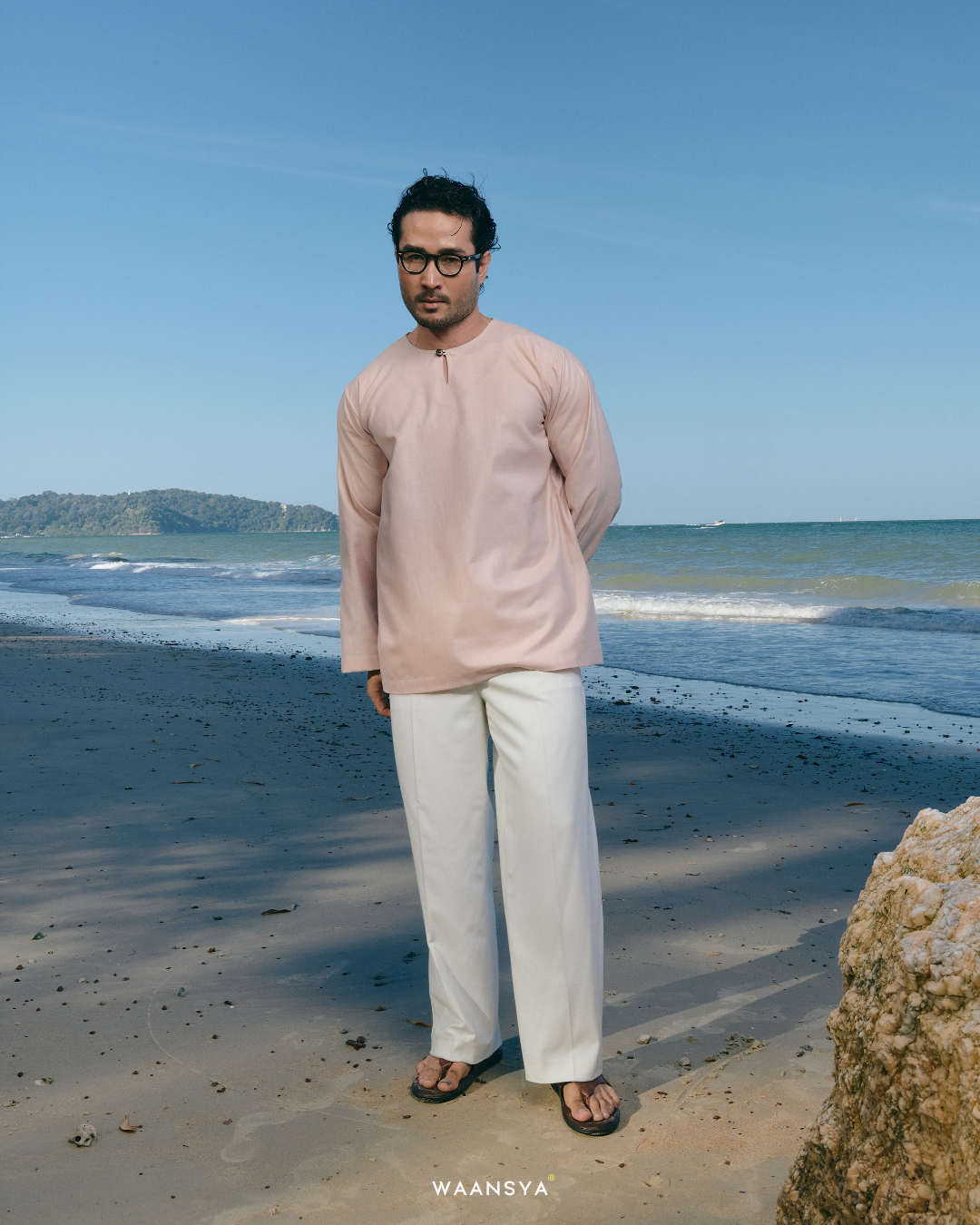 IDREES KURTA IN SOFT PINK