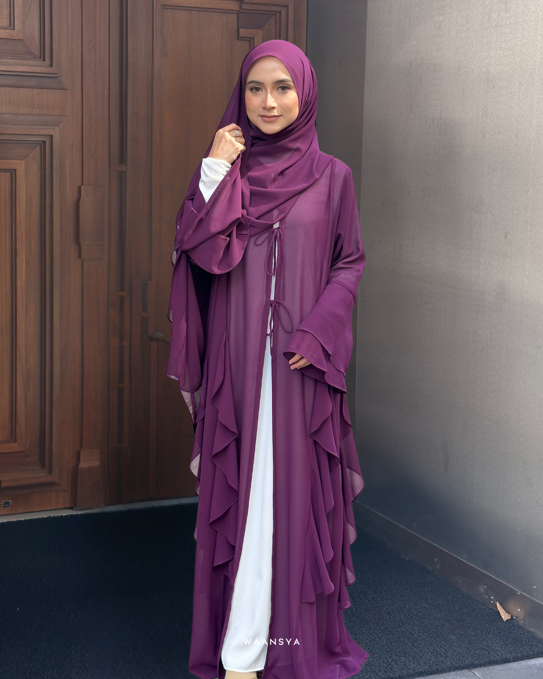MALIKA ABAYA IN INDIGO
