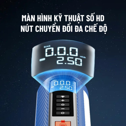 Bơm Ô Tô Kích Bình Ô Tô 4 Trong 1 Wisezen An Toàn Bơm 3 - 5 Phút Tích Hợp Sạc Dự Phòng Và Đèn Pin