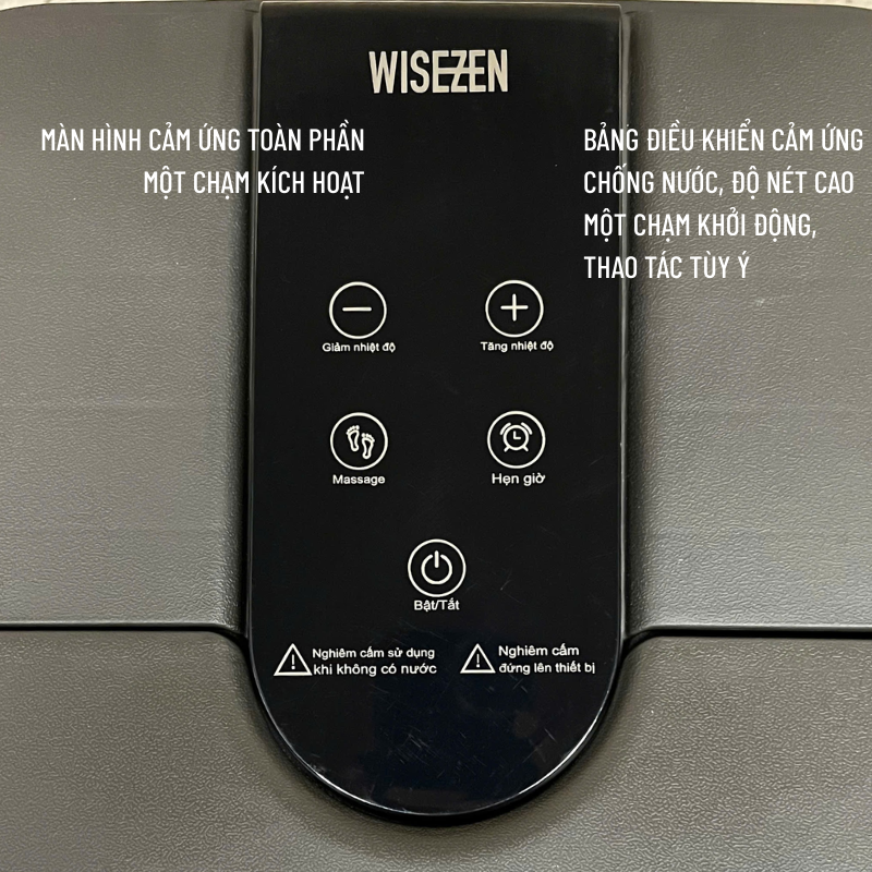 Bồn Ngâm Chân Massage Wisezen Gấp Gọn Massage Ngâm Chân Hồng Ngoại Sục Khí Con Lăn Massage Tự động