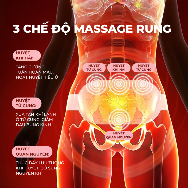 Máy Massage Bụng Kinh Wisezen Chườm Nóng Có Thể Nhanh Chóng Làm Nóng Giảm đau Bụng Kinh Cho Quà Sinh Nhật Cho Nữ
