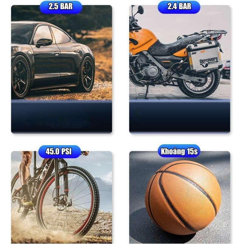 Bộ Kích Nổ Kiêm Bơm Lốp ô Tô Wisezen đa Năng Cao Cấp Kiêm Bơm Hơi Lốp Kích Bình Acquy Oto 4 Trong 1 Cho Xe 4 đến Bán Tải