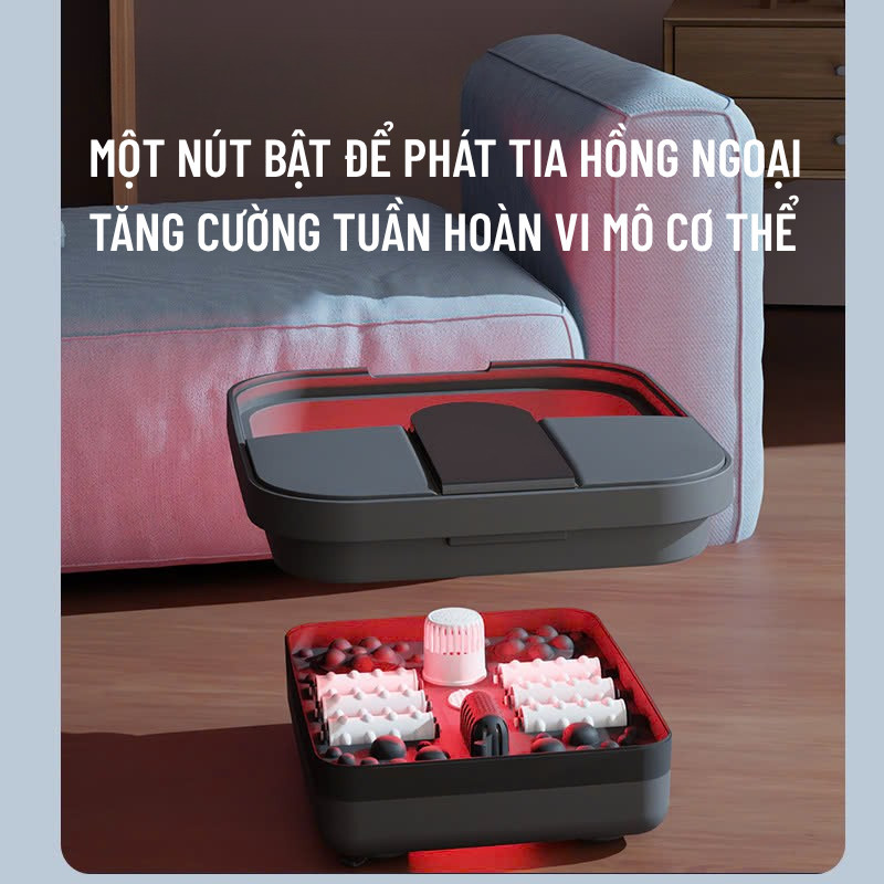 Bồn Ngâm Chân Massage Wisezen Gấp Gọn Bồn Ngâm Cao Cấp Tự Làm Nóng Nước Có Sục Khí Thư Giãn An Toàn Chống Giật