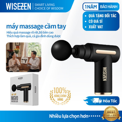 Máy Massage Cầm Tay Wisezen 99 Mức Đấm Cực Mạnh Súng Massage Cổ Vai Gáy Mát Xa Lưng Giảm