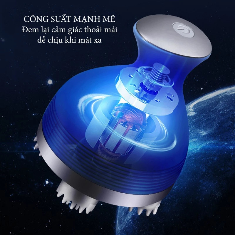 Máy Massage đầu Mini 3D đa Năng Kết Hợp Mát Xa Toàn Thân Tăng Cường Lưu Thông Tuần Hoàn Máu Wisezen Thư Giãn Cơ Thể