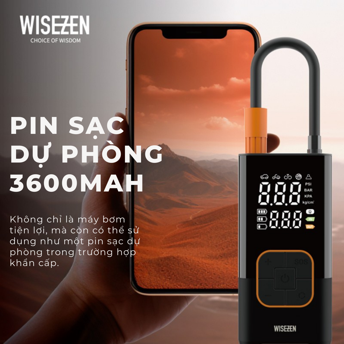 WiseZen Portable Electric Air Compressor AC01