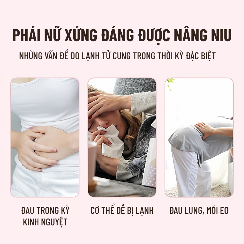 Máy Massage Bụng Kinh Wisezen Chườm Nóng Có Thể Nhanh Chóng Làm Nóng Giảm đau Bụng Kinh Cho Quà Sinh Nhật Cho Nữ