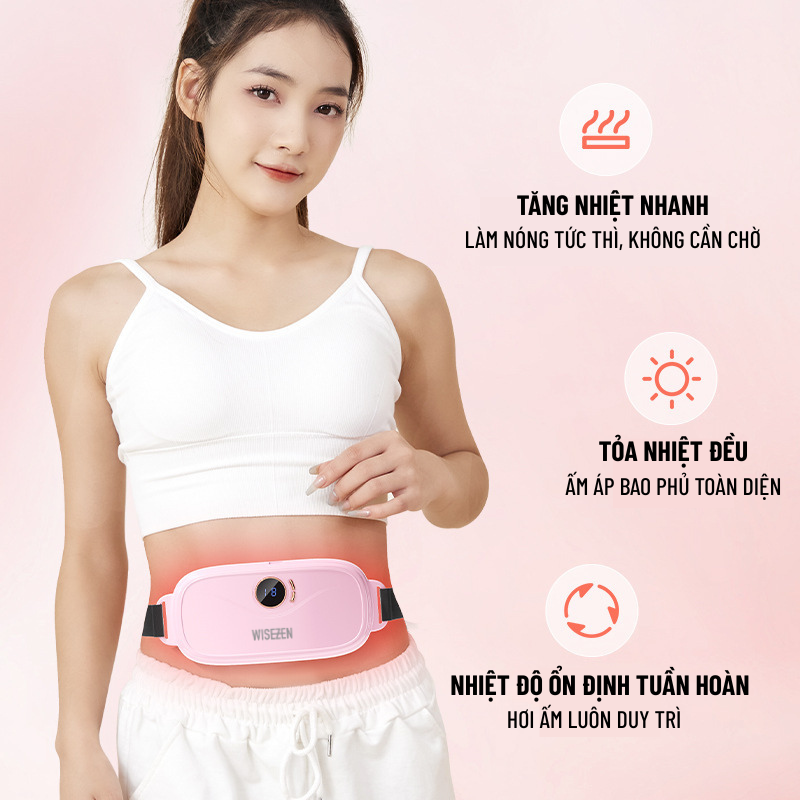 Máy Massage Bụng Kinh Wisezen Chườm Nóng Có Thể Nhanh Chóng Làm Nóng Giảm đau Bụng Kinh Cho Quà Sinh Nhật Cho Nữ