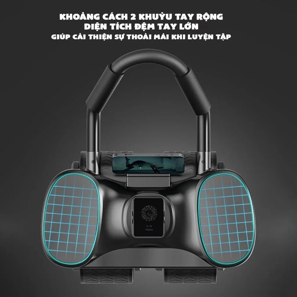 Con Lăn Tập Bụng Trợ Lực 4 Bánh Chống Đổ Có Đồng Hồ Dụng Cụ Plank Tại Nhà Thế Hệ Mới Wisezen