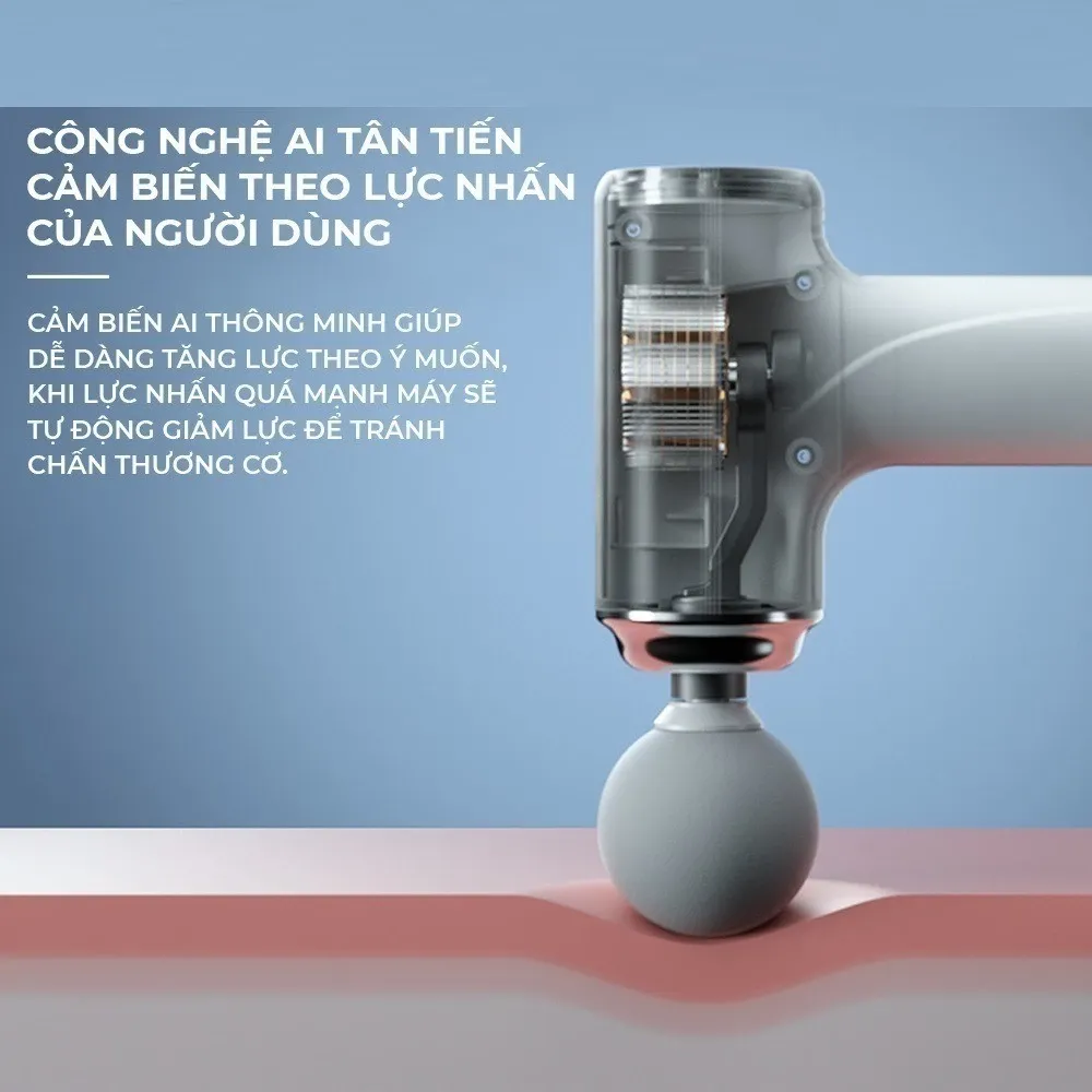 Máy Massage Wisezen Cầm Tay Mini Massage Cầm Tay Mini Toàn Thân 6 Cấp Độ Chuyên Sâu Đa Năng 4 Đầu