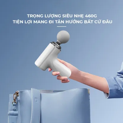 Máy Massage Wisezen Cầm Tay Mini Massage Cầm Tay Mini Toàn Thân 6 Cấp Độ Chuyên Sâu Đa Năng 4 Đầu