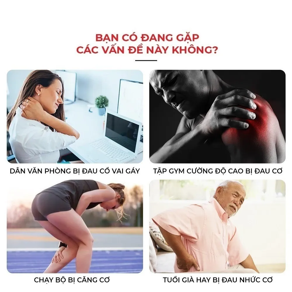 Máy Massage Wisezen Cầm Tay Mini Massage Cầm Tay Mini Toàn Thân 6 Cấp Độ Chuyên Sâu Đa Năng 4 Đầu